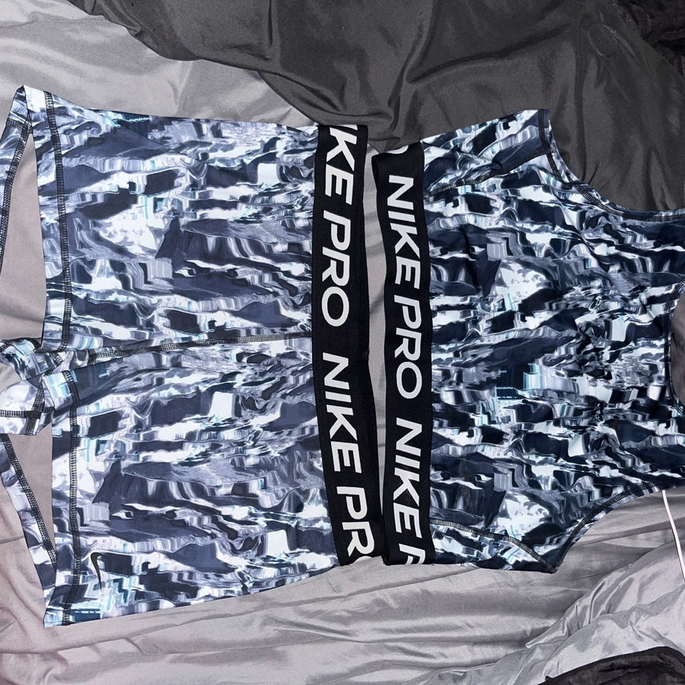 Nike pro set shorts and crop top